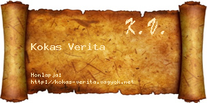 Kokas Verita névjegykártya